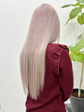 チュダック(ChuDuck) 韓国風《ホワイトピンク》ハイトーン/ケアブリーチ/ダブルカラー