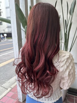 アン(Hair make un) ワンカラーでできるピンクカラー♪