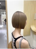 【Neelu_citron_hachi】くすみベージュ×切りっぱなしボブ