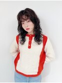 黒髪パーマ くるくるパーマ レイヤーパーマ 癖毛風パーマ