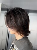渋谷メンズミディアムパーマメンズボブウルフカット緩めパーマ