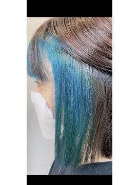 美容室 パペポ(PAPEPO) シアン　イヤリングカラー