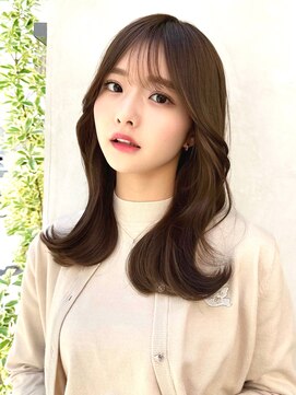 ミラリー トウキョウ(Mirareee Tokyo) 20代30代40代◎前髪パーマ韓国風巻きくすみベージュお団子ヘア