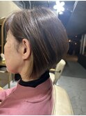 艶髪★に合わせ大人ショートボブ◎インナーカラー