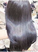 髪質改善韓国風小顔艶感2way斜めバング秋冬オリーブカラー