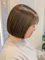 ポジ(poji)&nbsp;ボブ　ミルクティーベージュ　艶髪　髪質改善カラー　ショート