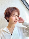 前髪長め大人小顔ショート30代40代50代　藤沢