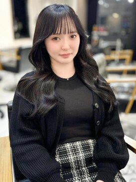 セルカ 新宿(CERCA) 新宿韓国風盛れるヨシンモリ暗髪ロングヘアグレージュ