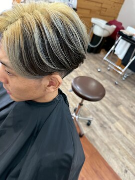 シャポン ツーブロックセンターパートアンブレラカラー