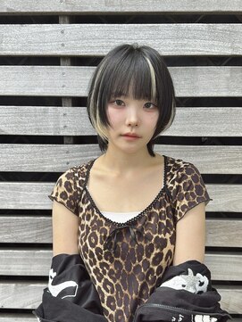 ヘアー アレス(hair ales) くびれヘア アプリコットオレンジ ハイライトカラー
