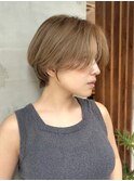透明感カラーのハンサムショート白金目黒