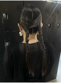 タイトアレンジ艶アレンジリボンアレンジお団子アレンジ