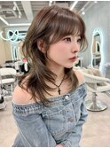 ★レイヤーカット ハッシュカット 韓国顔周り