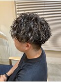 メンズハイライトツイストスパイラルパーマ【佐藤和弥】