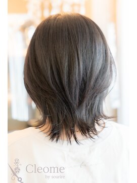 クレオメ 田町店(Cleome) デジタルパーマ前髪サイドバングロング薄めバングフェミニン美髪