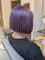 ヘアリゾート粋 ウナム 新宿東口店(enam)&nbsp;ミニボブ/ラベンダーピンク/艶カラー