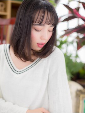 カバーヘア ブリス 戸田公園西口店(COVER HAIR bliss) *bliss戸田公園*黒髪インナーカラー★小顔前下がりミディc3!