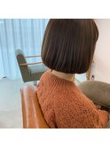 bob×くすみベージュ20代/30代/40代/50代