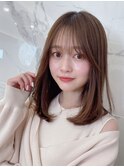 イエベ春☆韓国ラテベージュ☆シースルーバング