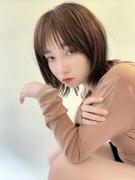 キース ヘアアンドメイク 恵比寿(kith. hair&make) 韓国ヘアレイヤーカットレイヤーボブ薄め前髪透明感カラー恵比寿