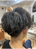 ツーブロックマッシュの波巻き束感ショートMEN’S HAIR20