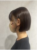 ぷつっとBOB × イヤリングカラー( ホワイトベージュ )