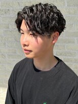 トップヘアーラウンジ 知立(TOP HAIR Lounge)&nbsp;アイロンで作るお洒落波打スタイル/前髪パーマ/アッシュブラック