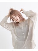 【Link】ピンクベージュ/ハイトーン/ボブ/切りっぱなしボブ