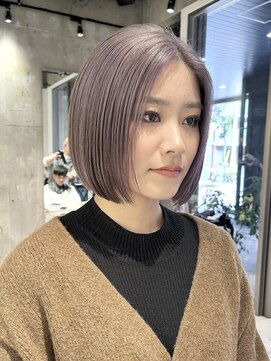 イリ(iLi) 【iLi×REN】ラベンダーグレージュ/ミニボブ