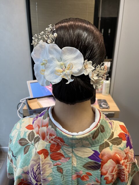 卒業式　袴　アレンジ　ヘアセット