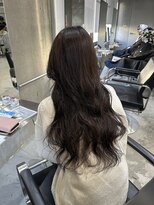 ラック(LUCK)&nbsp;コテ巻き風デジタルパーマ/船橋/くすみベージュ/細めハイライト