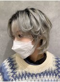センターパートウルフ