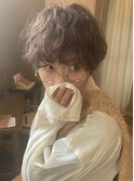 ふんわり柔らかピンクマッシュ/クセ毛活かしショート