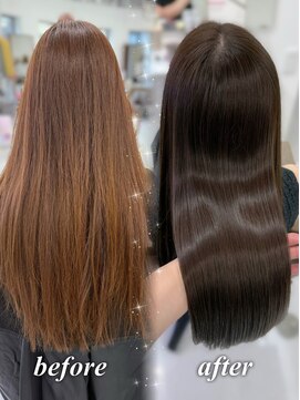 ハピネス 梅田茶屋町店(HAPPINESS) 韓国風/レイヤーカット/顔周り/顔まわり/髪質改善/ベージュ