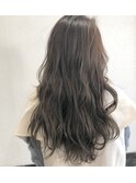 アッシュグレージュ　ロングレイヤー