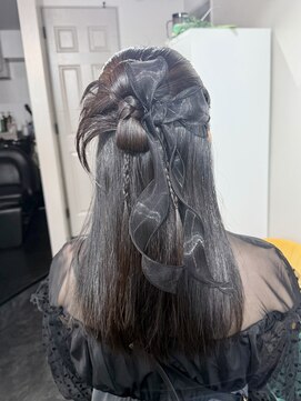 コアブラン 原宿 明治神宮前(CORE blanc) ハーフアップ/カチモリ/結婚式セット/ヘアセット/リボンアレンジ