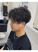 ツイストスパイラルパーマセンターパート