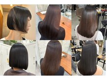 ショートボブ/レイヤーカット/インナーカラー/縮毛矯正/ボブ
