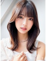 アース 大曽根店(HAIR&MAKE EARTH)&nbsp;20代30代◎冬の暗めカラー×くびれレイヤーカットで小顔美人