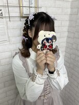 ベルデイズ 横浜西口店(BELDAYS)&nbsp;四つ編みハーフツイン×ウェーブ巻き