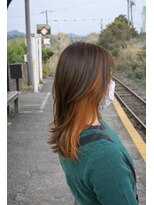 リアンドコー(Re&co)&nbsp;mai/オレンジインナーカラー/ケアブリーチ