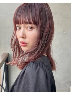 ヘアアンドライフ リー 山形北店(Re...) 春色カシスベージュ/韓国風巻き髪セミロング/20代30代40代