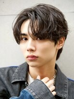 ルーシー 名古屋栄(LUCEY)&nbsp;センターパートニュアンスパーマフェザーパーマ波巻きパーマ