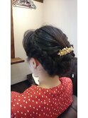 編み込みアレンジスタイル
