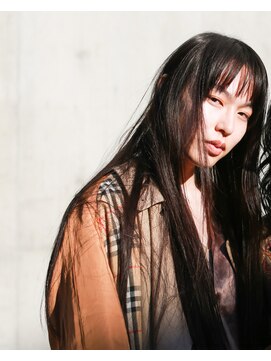 テトヘアー(teto hair) long［ショートバング・ベージュ・シースルー］