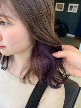 ロンド 表参道店(Lond) デザインカラー＊大人気インナーカラー＊ピンクパープル＊