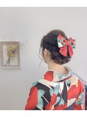 卒業式　袴ヘアアレンジ