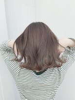 ヘアーズ はれるや(hair's) 外ハネミディアムボブ◎グレージュカラー20代30代