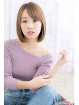 ミック 日暮里店(miq)&nbsp;サラツヤことりベージュ◎前下がり小顔ナチュラルボブa