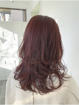 ピチカート(pizzicato) ロングウルフ レッドブラウン